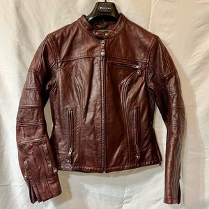Size M Roland Sands Designs Maven leather moto jacket & gloves